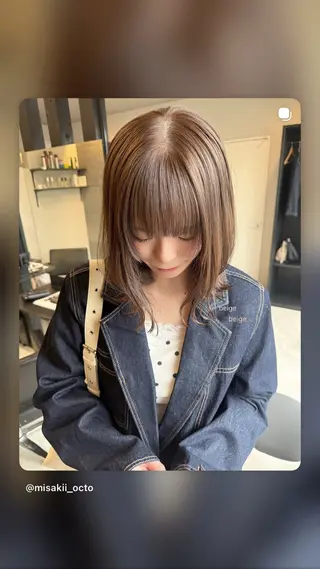 ショート カラー 透明カラー/レイヤー misaki °＊のヘアスタイル
