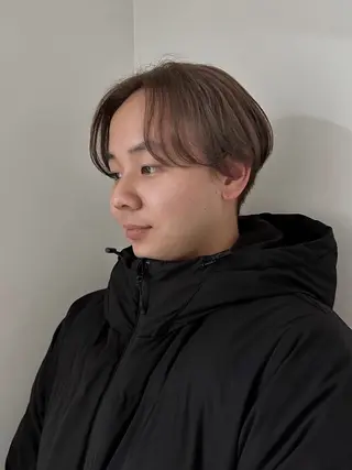 ショート カラー メンズ 透明感カラー/中崎町 fukaのヘアスタイル