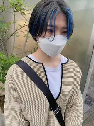 ショート カラー パーマ ヘアアレンジ メンズ キッズ ネイル マツエク・マツパ 🫧umu.🫧韓国 /レイヤーカットのヘアスタイル