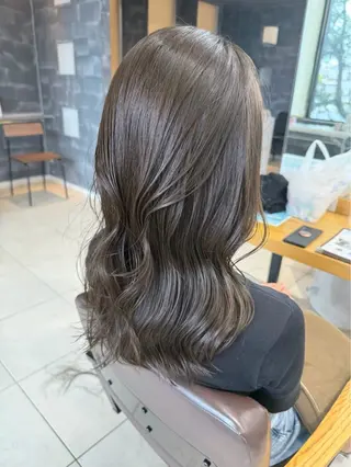 セミロング カラー 💎透明感カラー💎 🌟佐藤壮也🌟のヘアスタイル