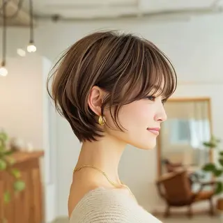 ショート 🌿京都丸みショート /小倉徒歩4分/多田のヘアスタイル