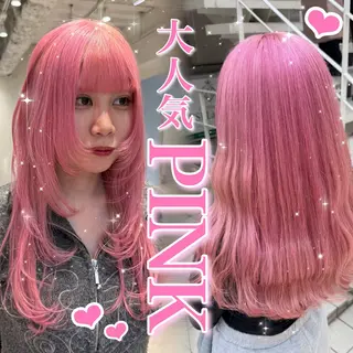 ロング カラー ヘアアレンジ 💖ブリーチ/暖色 𝐘𝐮𝐢💖のヘアスタイル