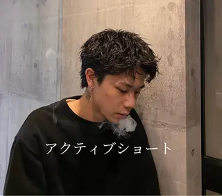 ショート パーマ メンズ 大阪茶屋町 メンズカット関田拳のヘアスタイル