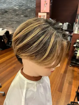 ショート カラー バレイヤージュ モデル募集/Mamiのヘアスタイル