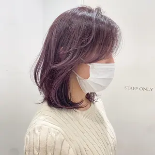 ミディアム カラー 🌿レイヤー/ブリー チ/🌿JINのヘアスタイル