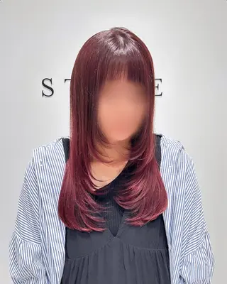 ロング カラー レイヤー｜ハッシュ｜ ヘアセット 山田寛菜のヘアスタイル