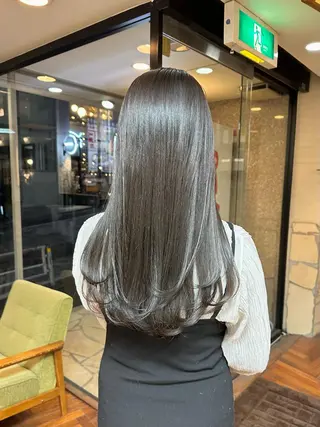 セミロング カラー 矢野 晃平のヘアスタイル
