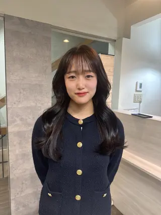 ロング カラー Rena/韓国 /ワンホンヘアのヘアスタイル