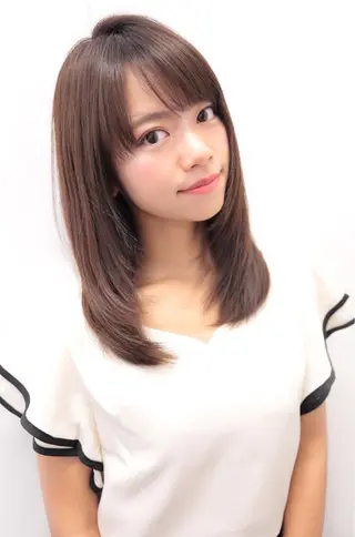 ミディアム カラー パーマ 髪質改善/縮毛矯正/ ボブ/槌矢圭悟のヘアスタイル