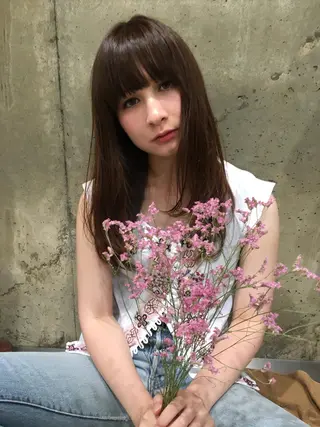 セミロング カラー stylist 杉浦駿生のヘアスタイル