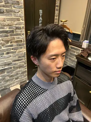 ミディアム 佐藤 功樹のヘアスタイル