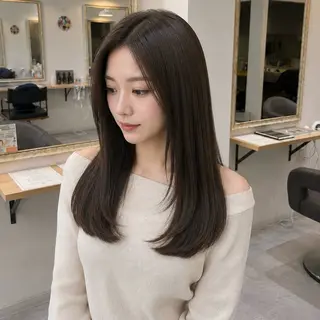 ミディアム REON 髪質改善 縮毛矯正のヘアスタイル