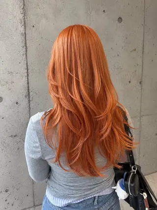 ロング カラー 🍎暖色カラー× レイヤー🍎みさきのヘアスタイル