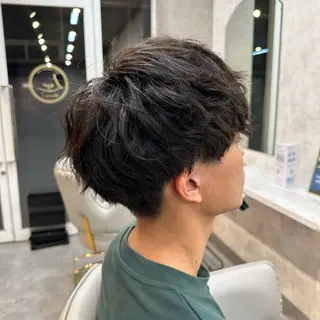 ショート パーマ メンズ 菊地 智 【LAZO】千歳船橋のヘアスタイル