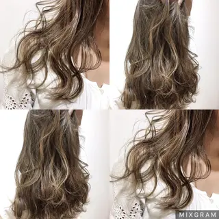 ロング カラー 海外風レイヤーカット 👑店長 平松 由のヘアスタイル