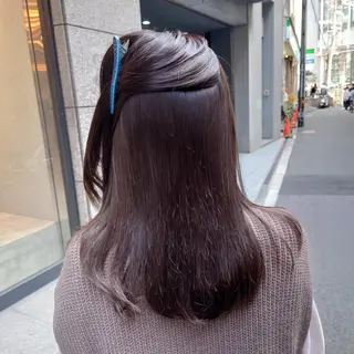 セミロング カラー 髪質改善ストレート Kantaのヘアスタイル