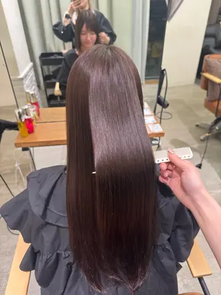 カラー 🩵ワンカラー／ 銀座／mayu🩵のヘアスタイル