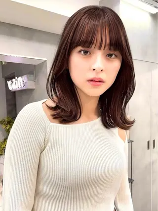ミディアム ウルフ🦋顔まわり ❤︎ ͛MEIのヘアスタイル