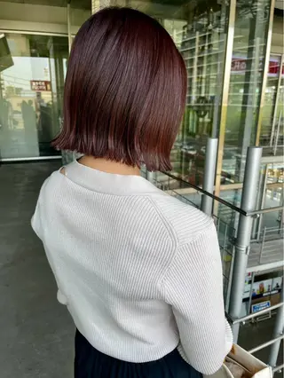 ミディアム カラー 透明感艶カラー SALTOすずのヘアスタイル