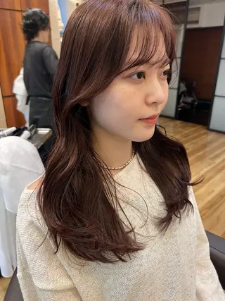 セミロング カラー しみず さくら🌸のヘアスタイル
