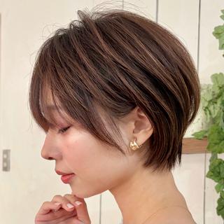 ショート カラー 朝ラク/大人ショート /銀座/若狭真央のヘアスタイル