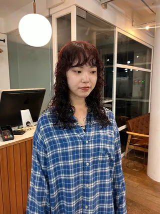 カラー パーマ かがやしづ ⭐️カラーモデルのヘアスタイル