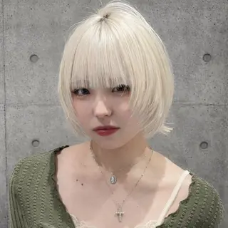 ショート カラー ✨ブリーチ支持No1 複雑履歴修正/舘岡のヘアスタイル