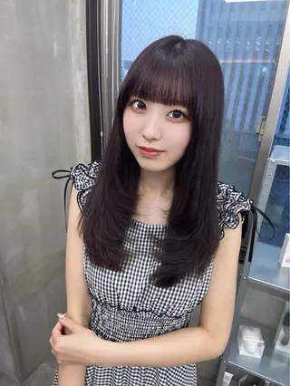 セミロング 透明感 オリーカラー Anna ʚ🎀ɞのヘアスタイル