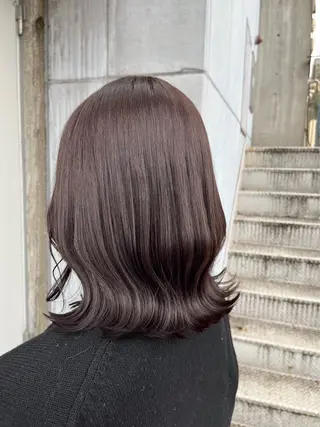 ミディアム カラー 表参道/透明感カラー /暗髪/ジュキヤのヘアスタイル