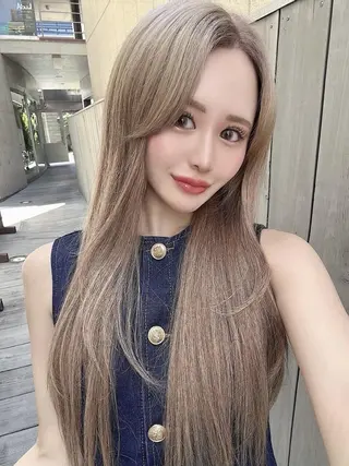 ロング ヘアアレンジ カラー エクステ¥5000 LuciAカラーのヘアスタイル