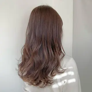 ロング カラー パーマ ヘアアレンジ マツエク・マツパ まろやかベージュ／ JOのヘアスタイル