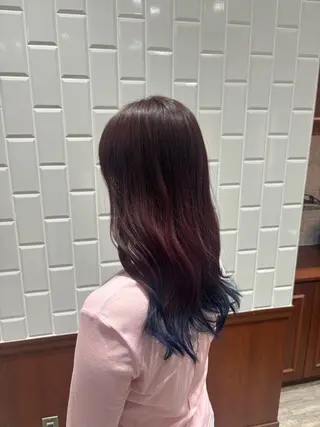 ロング カラー 岩柳 秋空のヘアスタイル