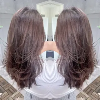 ロング カラー 💎レイヤーカット× 髪質改善💎後藤陸のヘアスタイル