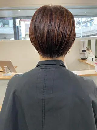 ショート カラー 森貴裕/ニュアンス パーマ/オリーブのヘアスタイル