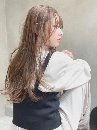 ミディアム カラー ヘアアレンジ TOKI /透明感/原宿のヘアスタイル