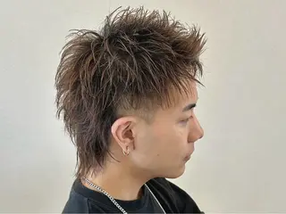 ショート センターパート 韓国ヘア・綾也のヘアスタイル