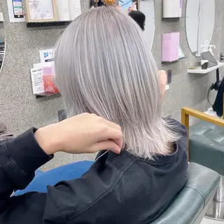 カラー メンズ Lull1人美容室 バレイヤージュのヘアスタイル