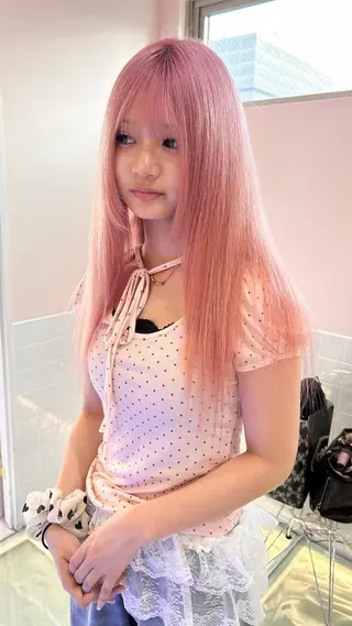 ロング カラー レイン🌏🌱 似合わせ/ハイトーンのヘアスタイル