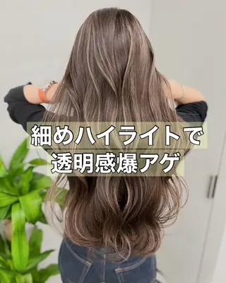 ロング カラー ハイライト/レイヤー 河原町/Manatoのヘアスタイル