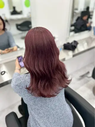 ロング カラー ヘアアレンジ メンズ さくら🍒 暖色カラー/髪質改善のヘアスタイル