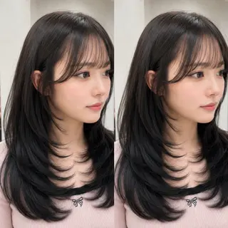 ロング カラー 香月 元希のヘアスタイル