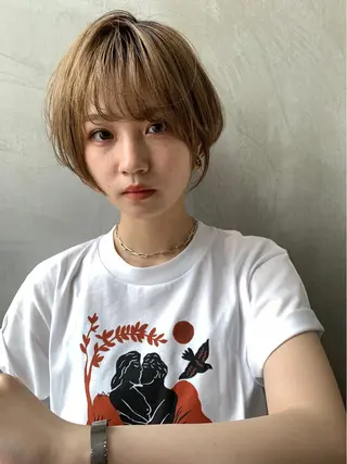 ショート カラー 🉐レイヤー/塩見 弘樹🉐渋谷のヘアスタイル
