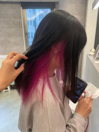 ロング カラー 艶髪ハイトーンカラー kana♡のヘアスタイル