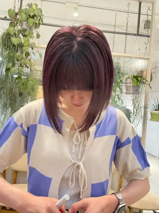 ショート 盛れる透明感カラー momokaのヘアスタイル