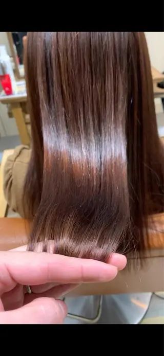 セミロング パーマ 乾かすだけでまとまる 髪質改善✨のヘアスタイル