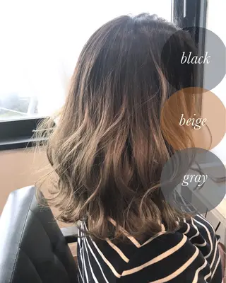 ミディアム カラー 【ツヤ髪カラー】本郷 星音のヘアスタイル