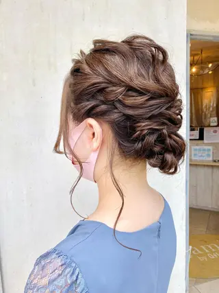 セミロング ヘアアレンジ 森 早希絵のヘアスタイル