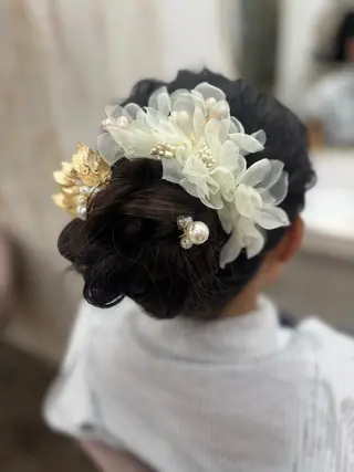 ヘアアレンジ ゆめな／ヘアセット /ワンカラー💗🫧のヘアスタイル