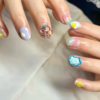 カラー パーマ ヘアアレンジ メンズ キッズ ネイル マツエク・マツパ アイブロウ el. by Aoのネイルデザイン