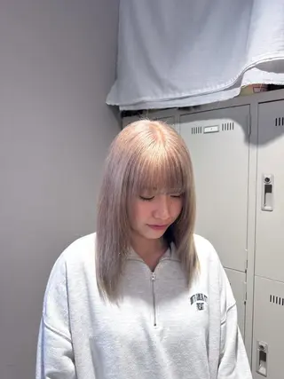 ミディアム カラー ヘアアレンジ Over hair_ misakiのヘアスタイル